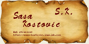 Saša Kostović vizit kartica